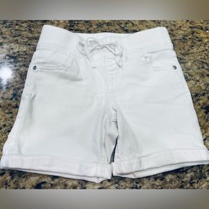 Justice size 10 girls white drawstring jean shorts